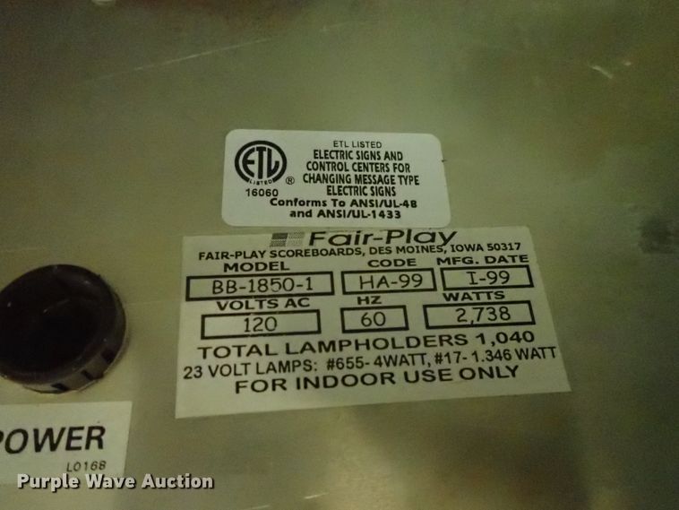 image for item GN9675 Fair Play scoreboard