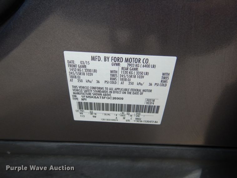 image for item GX9877 2015 Ford Explorer Police Interceptor SUV