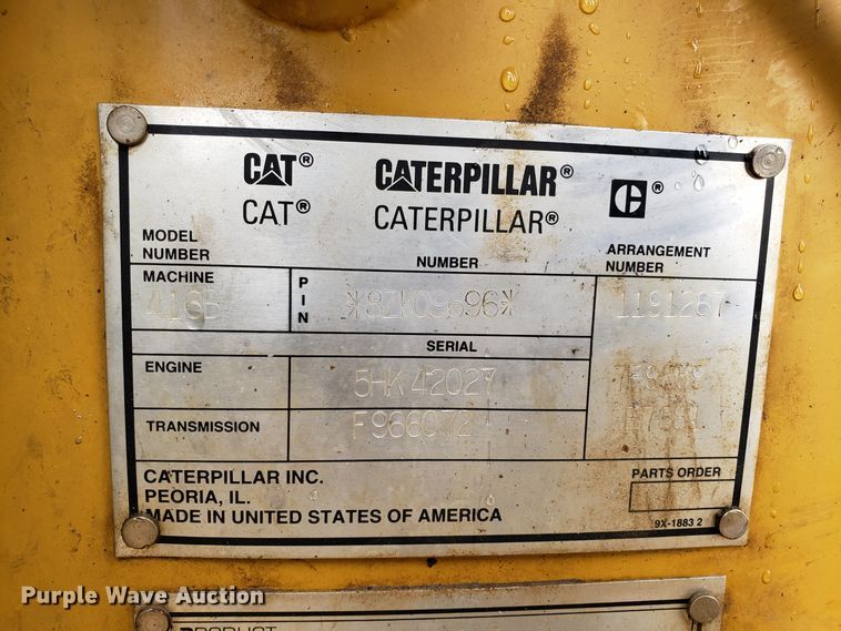 image for item L1417 1996 Caterpillar 416B backhoe