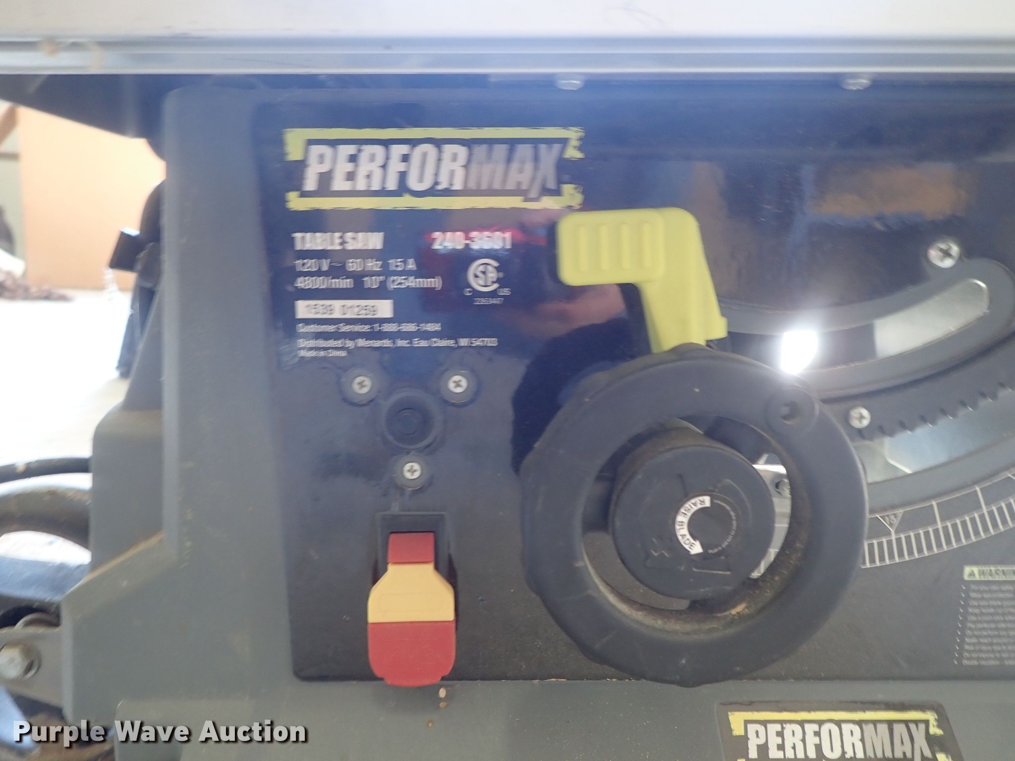 Performax table saw in North Newton, KS Item GN9700 sold Purple Wave