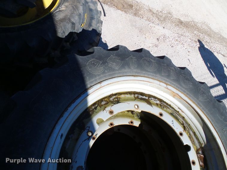 image for item DD1770 (4) Firestone 380/90R46 tires and wheels