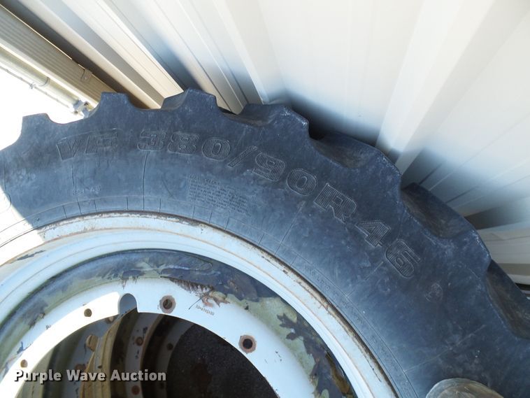 image for item DD1770 (4) Firestone 380/90R46 tires and wheels