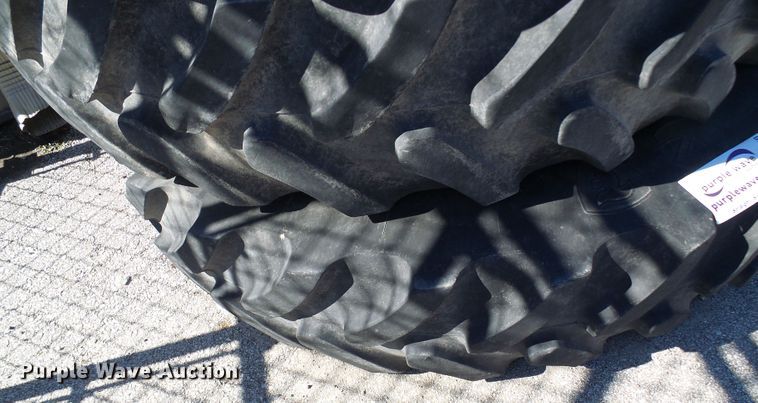 image for item DD1770 (4) Firestone 380/90R46 tires and wheels