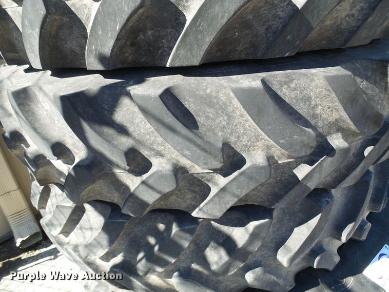 image for item DD1770 (4) Firestone 380/90R46 tires and wheels