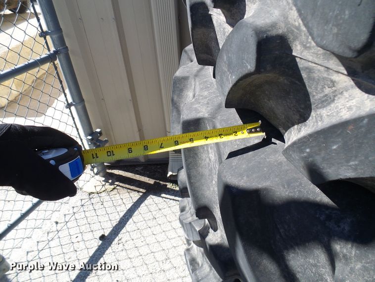 image for item DD1770 (4) Firestone 380/90R46 tires and wheels