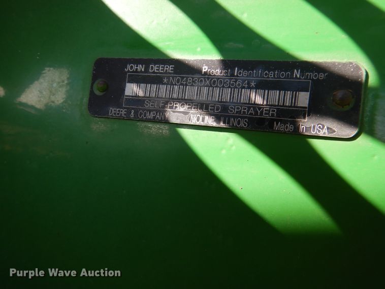 image for item DG5927 2009 John Deere 4830 sprayer