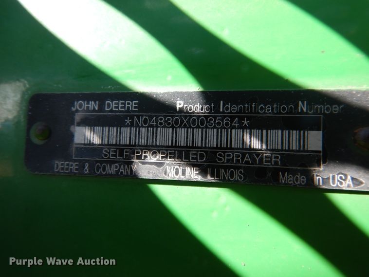 image for item DG5927 2009 John Deere 4830 sprayer
