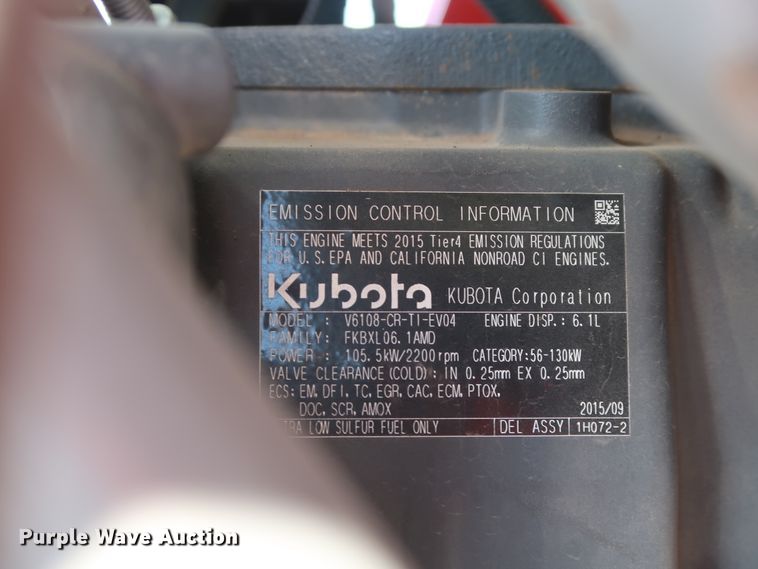 image for item DH0852 2017 Kubota M6-141 MFWD tractor