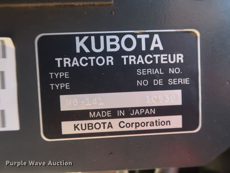 image for item DH0852 2017 Kubota M6-141 MFWD tractor