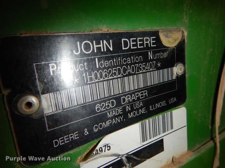 image for item DH2300 2010 John Deere 625D draper head