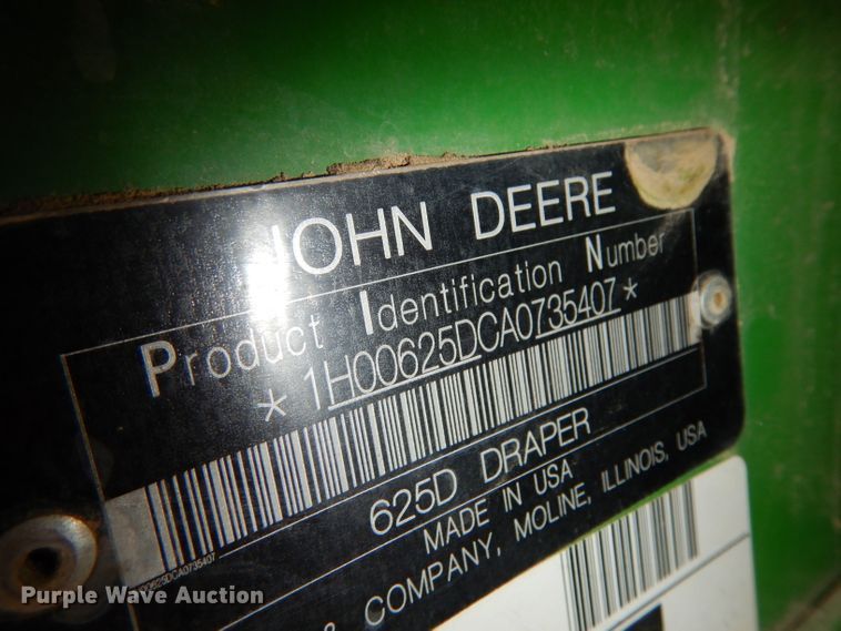 image for item DH2300 2010 John Deere 625D draper head