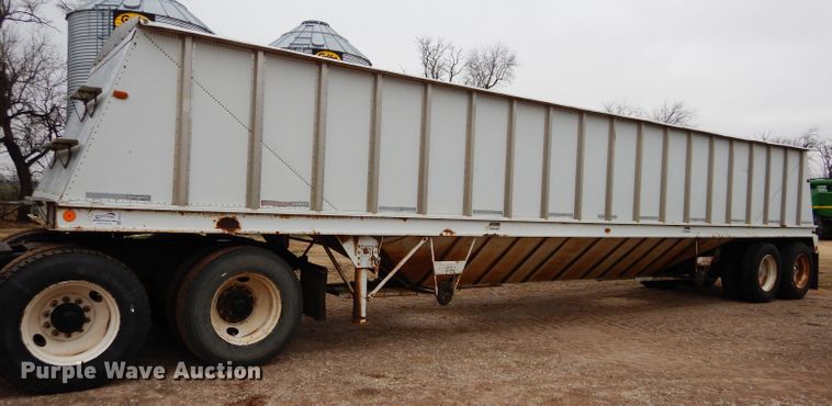 image for item DH3725 1989 Doonan double hopper bottom grain trailer