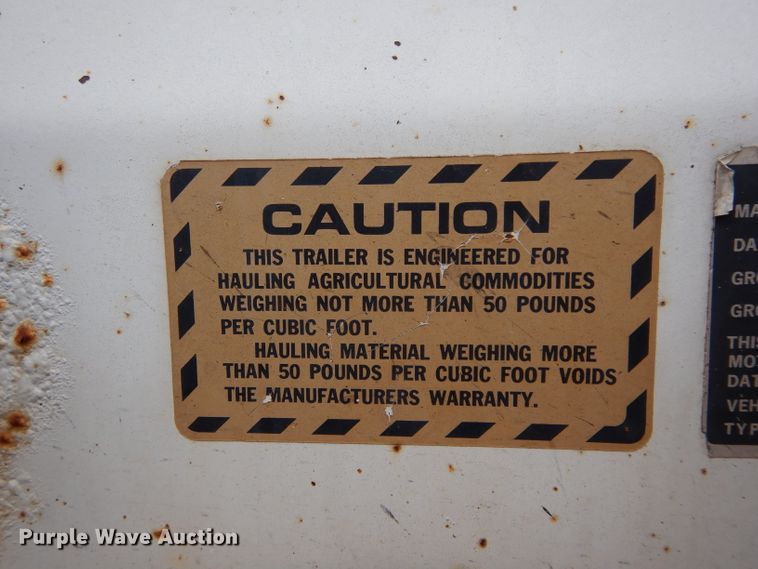 image for item DH3725 1989 Doonan double hopper bottom grain trailer