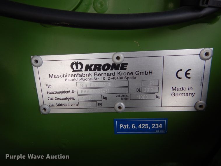 image for item GX9761 2013 Krone Big Pack 1290 HDP High Speed large square baler