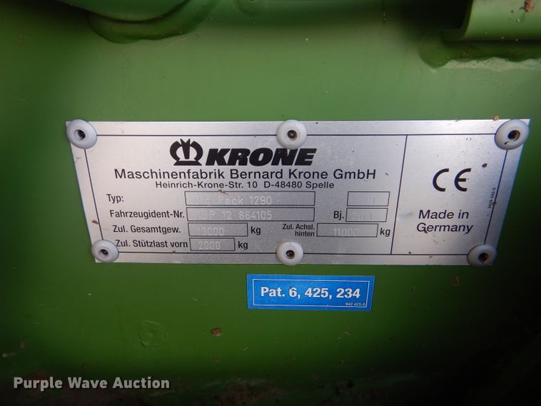 image for item GX9763 2013 Krone Big Pack 1290 HDP High Speed large square baler