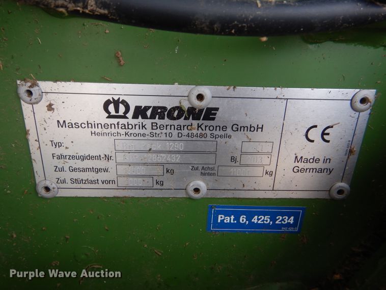 image for item GX9764 2013 Krone Big Pack 1290 HDP High Speed large square baler