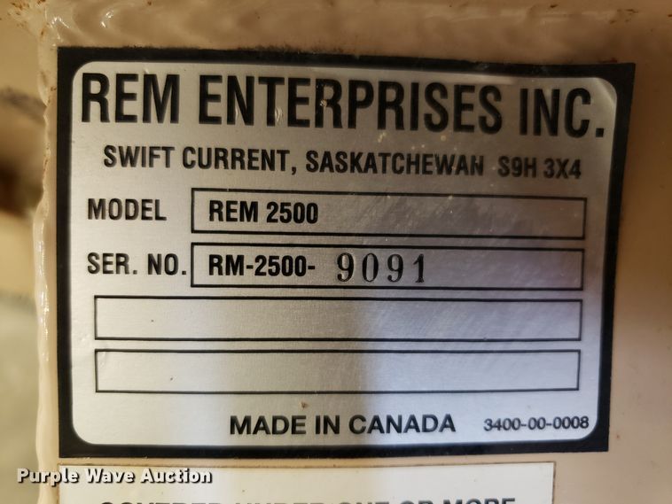 image for item L1429 Rem 2500HD grain vacuum