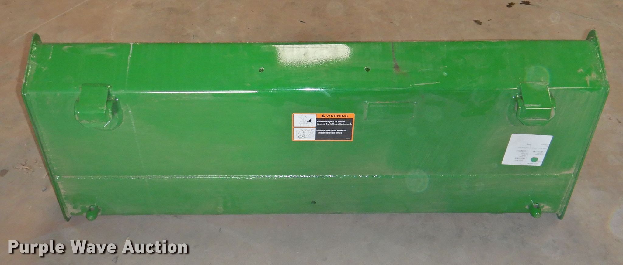John Deere 55"W bucket in Plainview, TX Item GN9723 sold Purple Wave