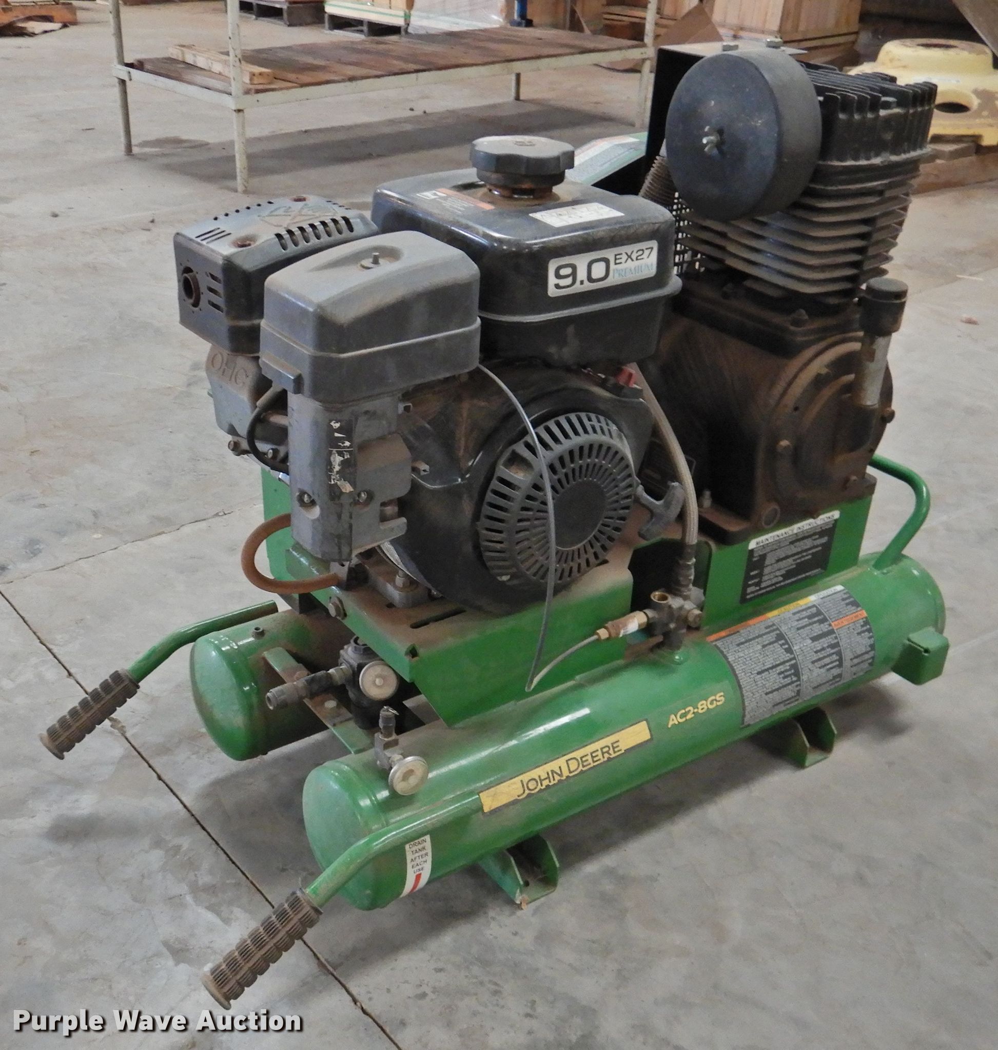 John Deere AC28GS air compressor in Plainview, TX Item GN9725 sold