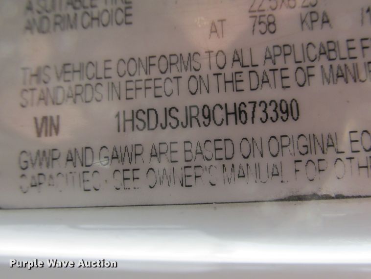 image for item DA8343 2012 International Pro Star Plus semi truck