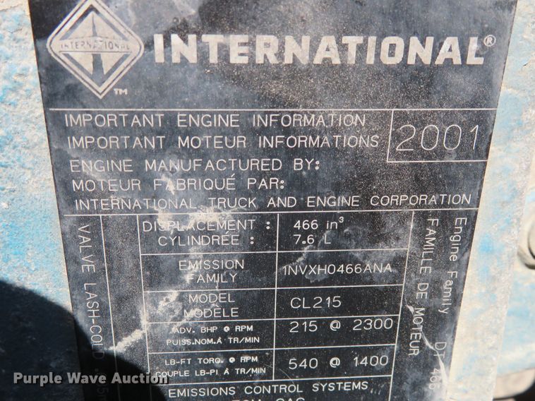 image for item DI2080 2002 International 4300 dump flatbed truck