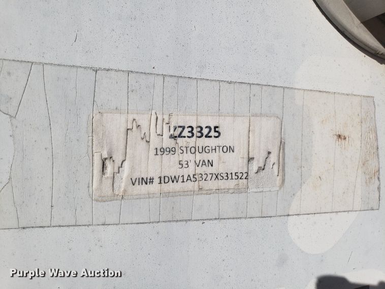 image for item EZ9118 1999 Stroughton AVW-535T-S-C-AR dry van trailer