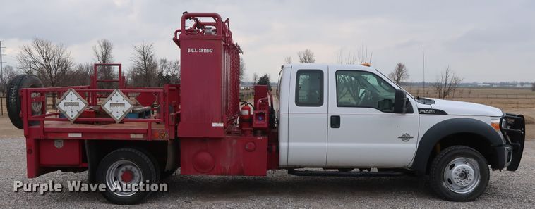 image for item GD9978 2012 Ford F550 Super Duty XL SuperCab flatbed treater truck