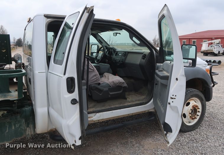 image for item GD9979 2012 Ford F550 Super Duty XL SuperCab flatbed treater truck