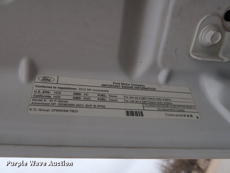 image for item GD9979 2012 Ford F550 Super Duty XL SuperCab flatbed treater truck