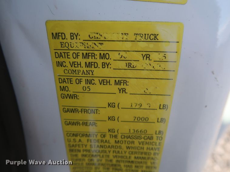 image for item GD9993 2005 Ford F550 Super Duty XL service truck