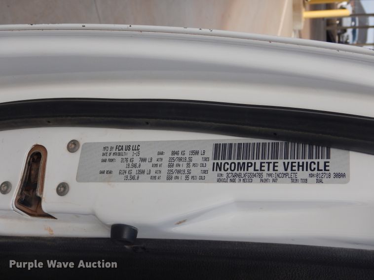 image for item GE9181 2015 Dodge Ram 5500HD bucket truck