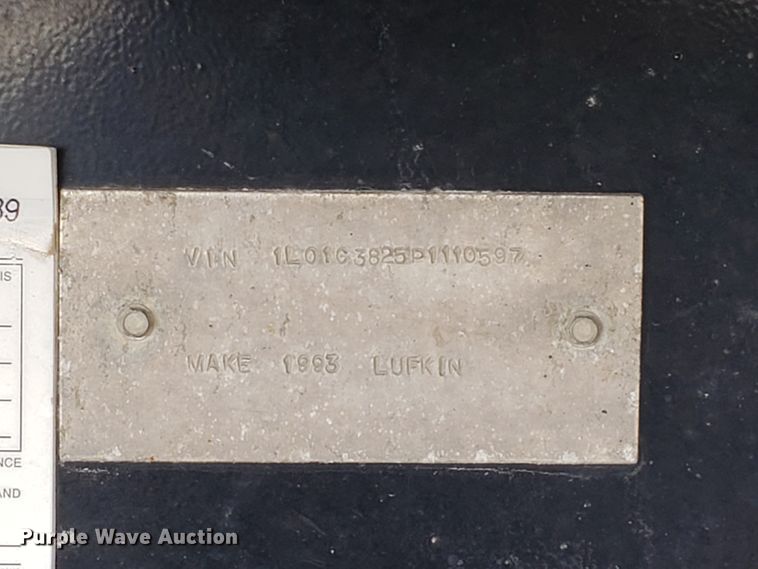 image for item GG9593 1993 Lufkin Ultra-Light end dump trailer