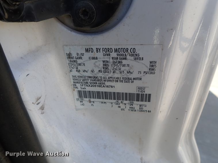 image for item DC3300 2008 Ford F250 Super Duty SuperCab pickup truck