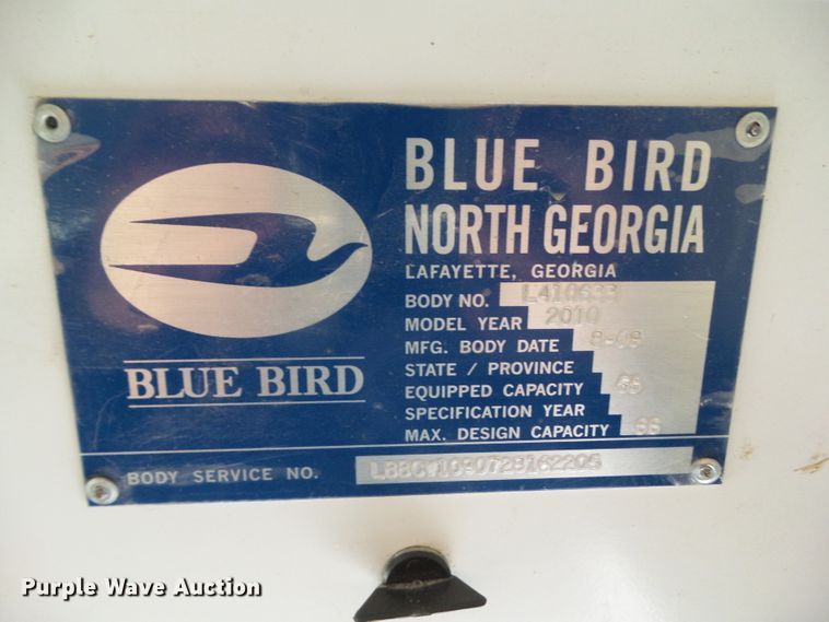 image for item DF0825 2010 Blue Bird Vision school bus