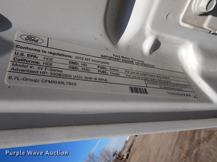 image for item DF5875 2012 Ford F450 Super Duty utility truck