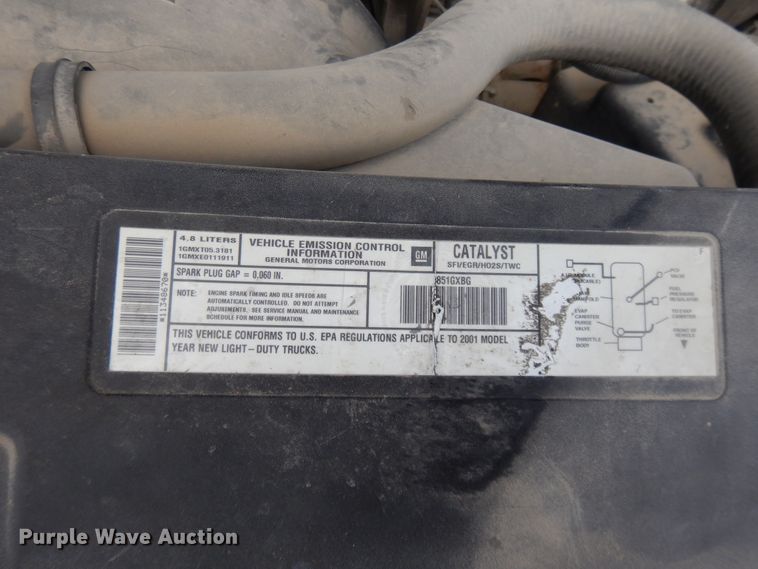 image for item DF5882 2001 Chevrolet Silverado 1500 Ext. Cab pickup truck