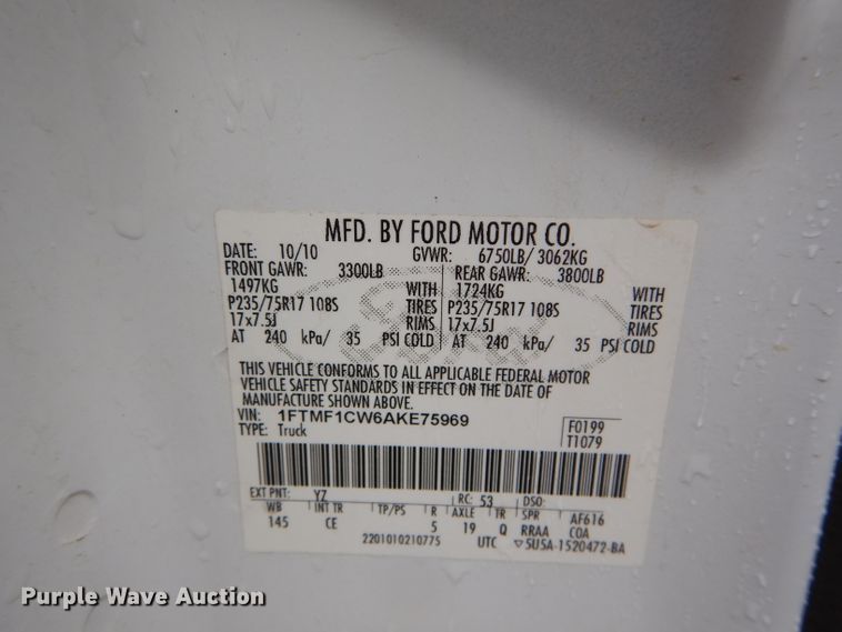 image for item DH4442 2010 Ford F150 pickup truck