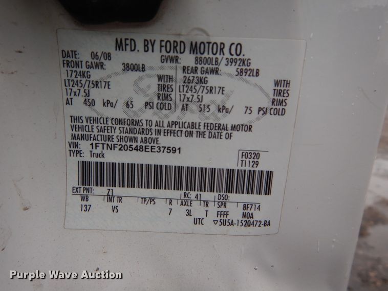 image for item DH4443 2008 Ford F250 Super Duty pickup truck