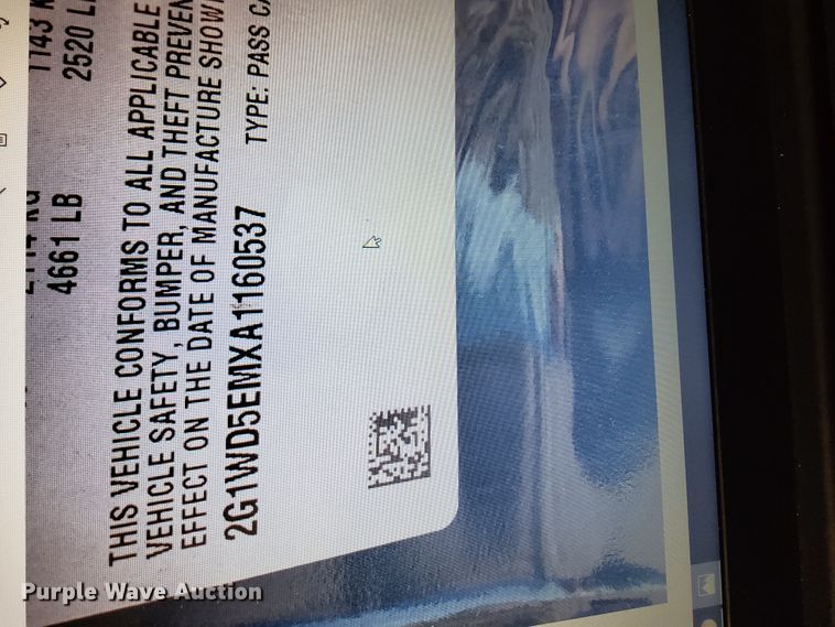 image for item DH5084 2010 Chevrolet Impala Police Cruiser