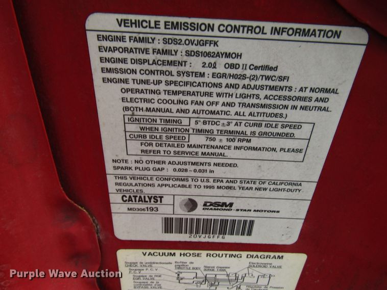 image for item DH8442 1995 Mitsubishi Eclipse