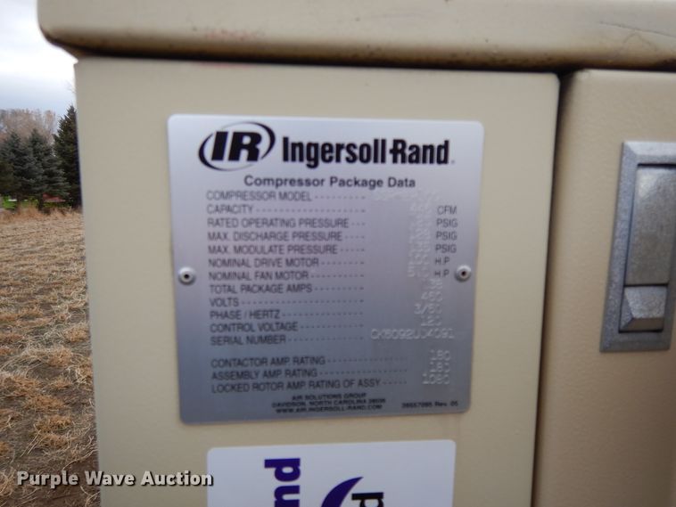 image for item DH8479 Ingersoll Rand SSREP100 air compressor
