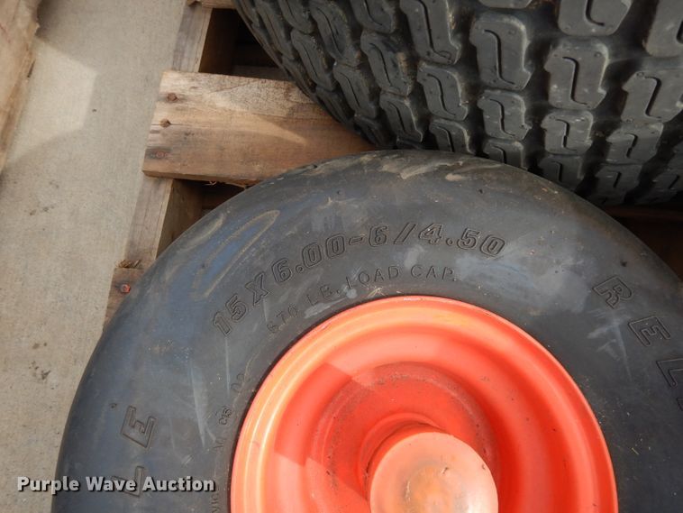 image for item FU9772 (4) Kubota ZD1211 tires and wheels