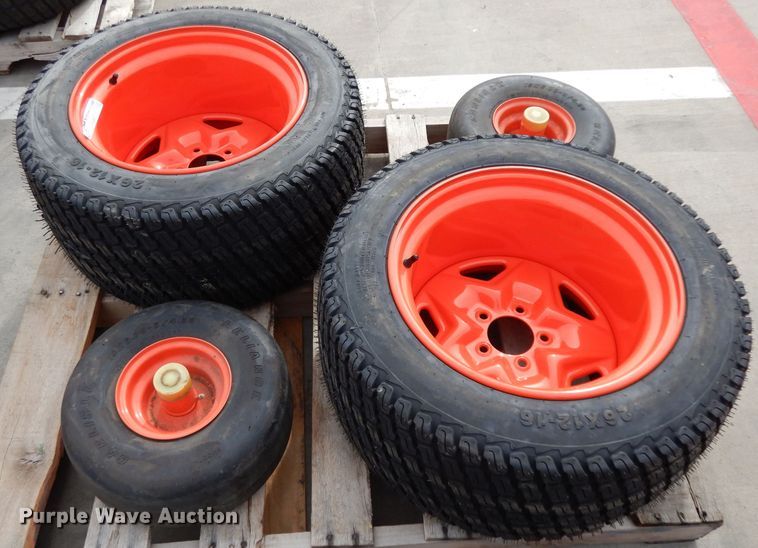 image for item FU9777 (4) Kubota ZD1211 tires and wheels