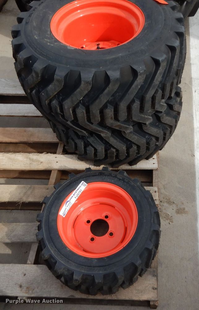 (3) Kubota tires and wheels in Grapevine, TX Item FU9781 sold