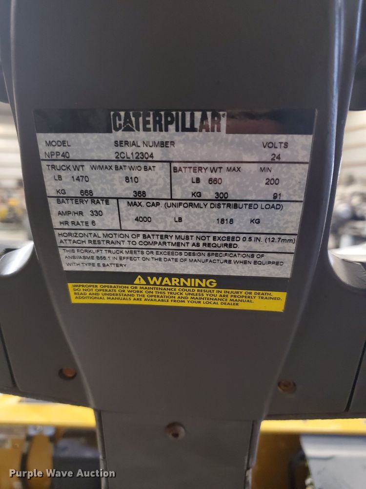 image for item GB9824 Caterpillar NPP pallet jack