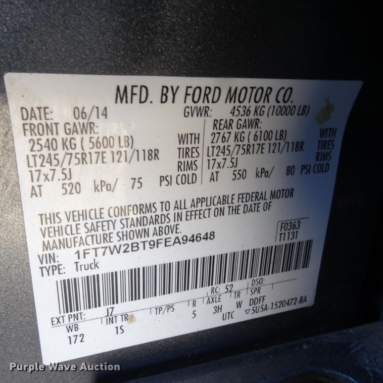image for item GC9184 2015 Ford F250 Super Duty Crew Cab pickup truck