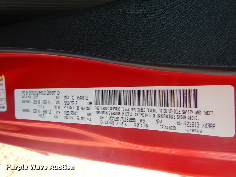 image for item GE9182 2007 Jeep Wrangler SUV