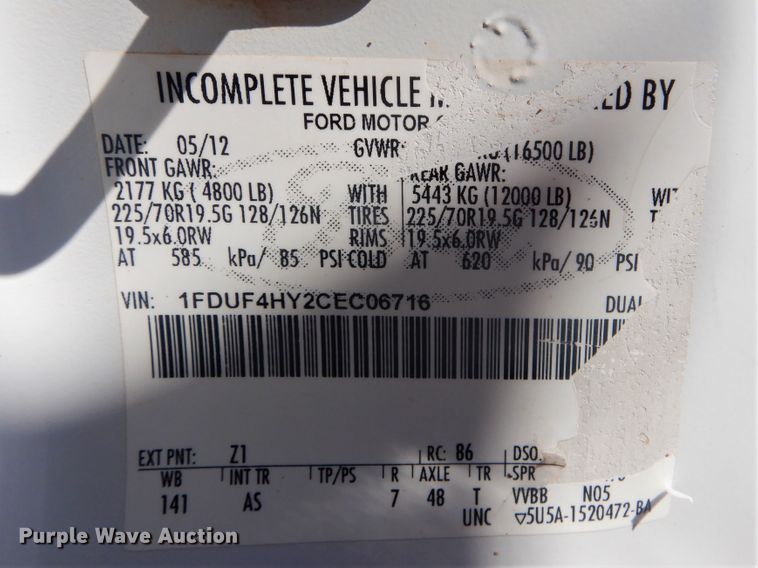 image for item GF9099 2012 Ford F450 Super Duty service truck