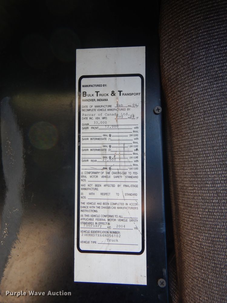 image for item GF9101 2004 Kenworth T300 propane truck