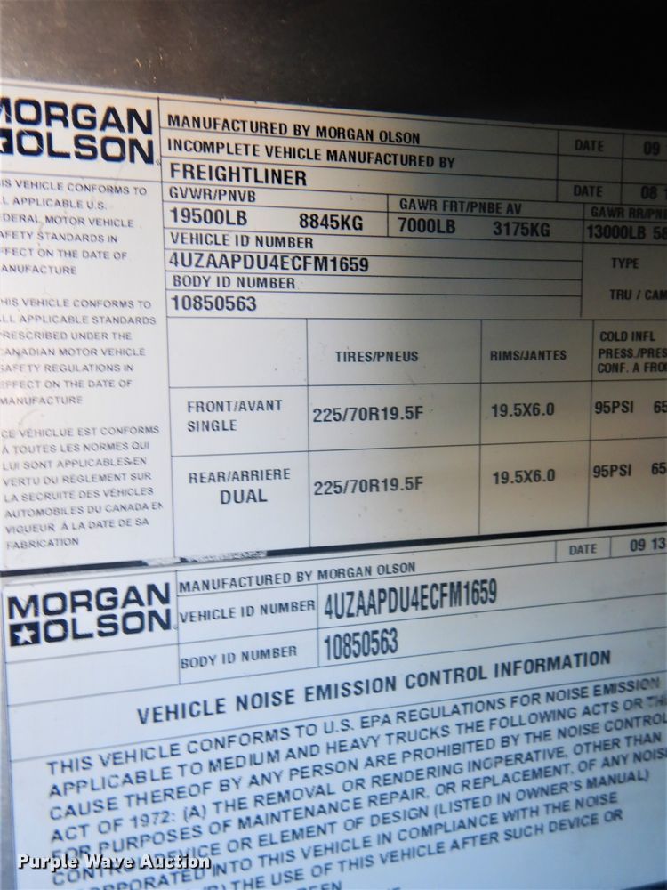 image for item GF9121 2014 Freightliner MT45 delivery truck